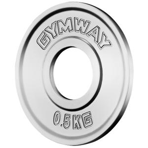 k9385-weight-plate-gymway-friction-grip-0-5-kg-silver-one-size