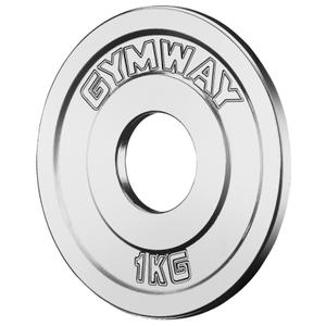 k9386-weight-plate-gymway-friction-grip-1-kg-silver-one-size
